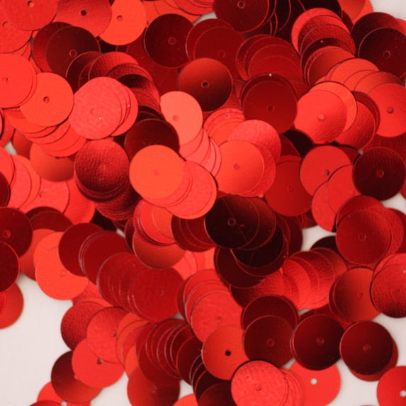 Red Sequins 10mm Shiny Metallic Made in USA