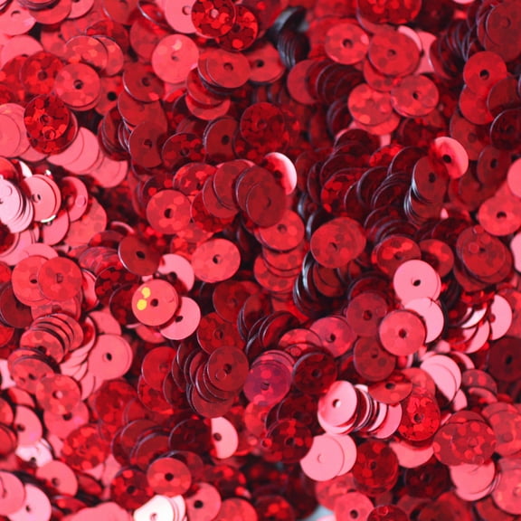 Red Sequins 5mm Hologram Glitter Multi Reflective Metallic Made in USA