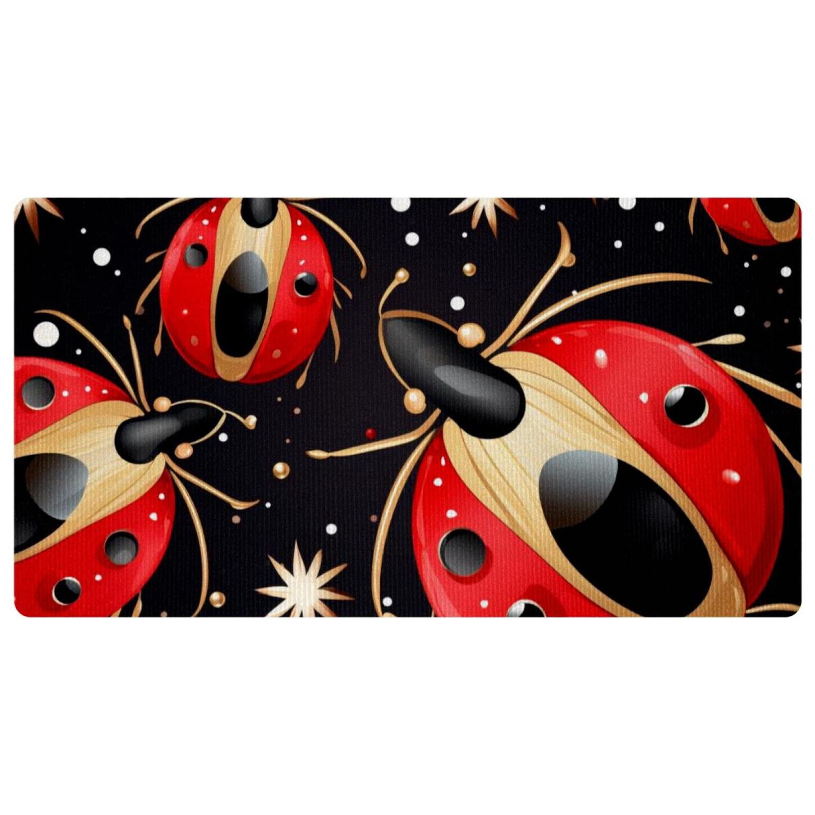Red Seven Star Ladybug Kitchen Mat Cushioned Anti Fatigue Waterproof red-seven-star-ladybug-kitchen-mat-cushioned-anti-fatigue-waterproof
