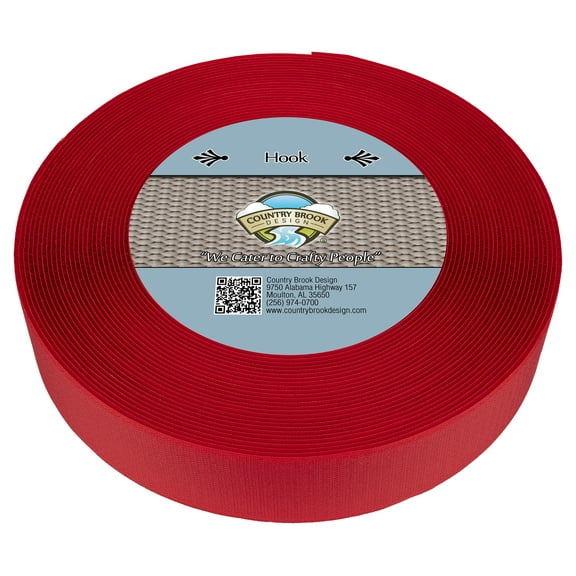 Country Brook Design® Red Sew On Hook Only (2 inch, 10 yards)