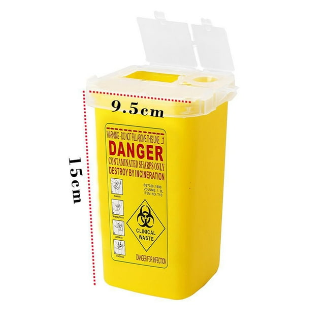 Red Sharps Container Biohazard Needle Disposal Container