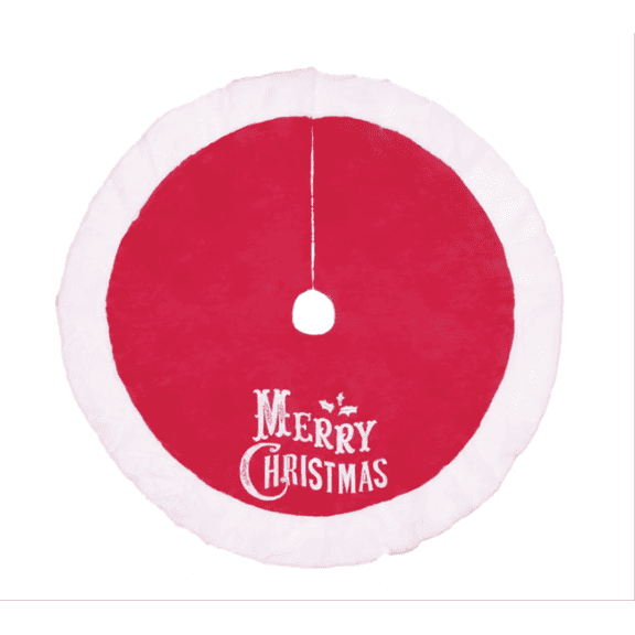 Red Shed 23F03119RS Tree Skirt w/ Embroidered Merry Christmas Greeting