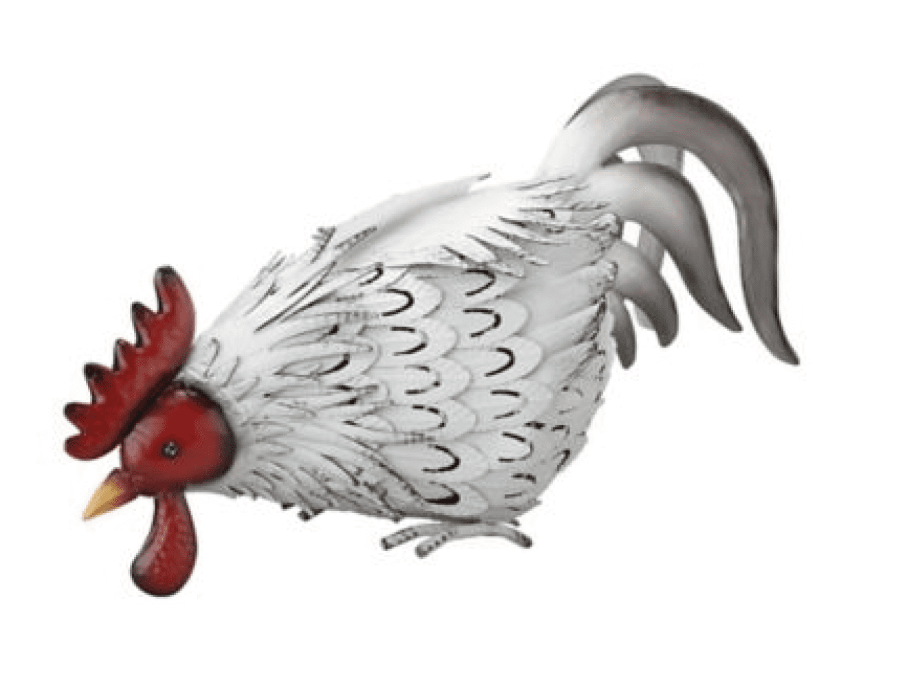 Red Shed C87594 Metal Rooster Shelf Sitter Home Decor