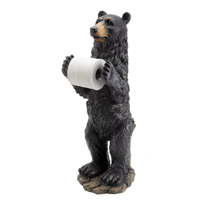 Red Shed HCP59241 Indoor Black Bear Toilet Paper Holder