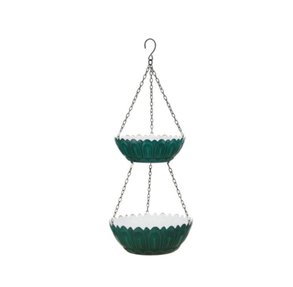 Red Shed ZT221079 2 Tier Metal Hanging Planters