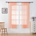 thumbnail image 1 of Red Sheer Curtains 60 Inches Long 2 Panels Set- Light Filtering Curtains for Bedroom, Soft Airy Voile Rod Pocket Living Room Window Drapes, 40Wx60L Inches, Set of 2, 1 of 2