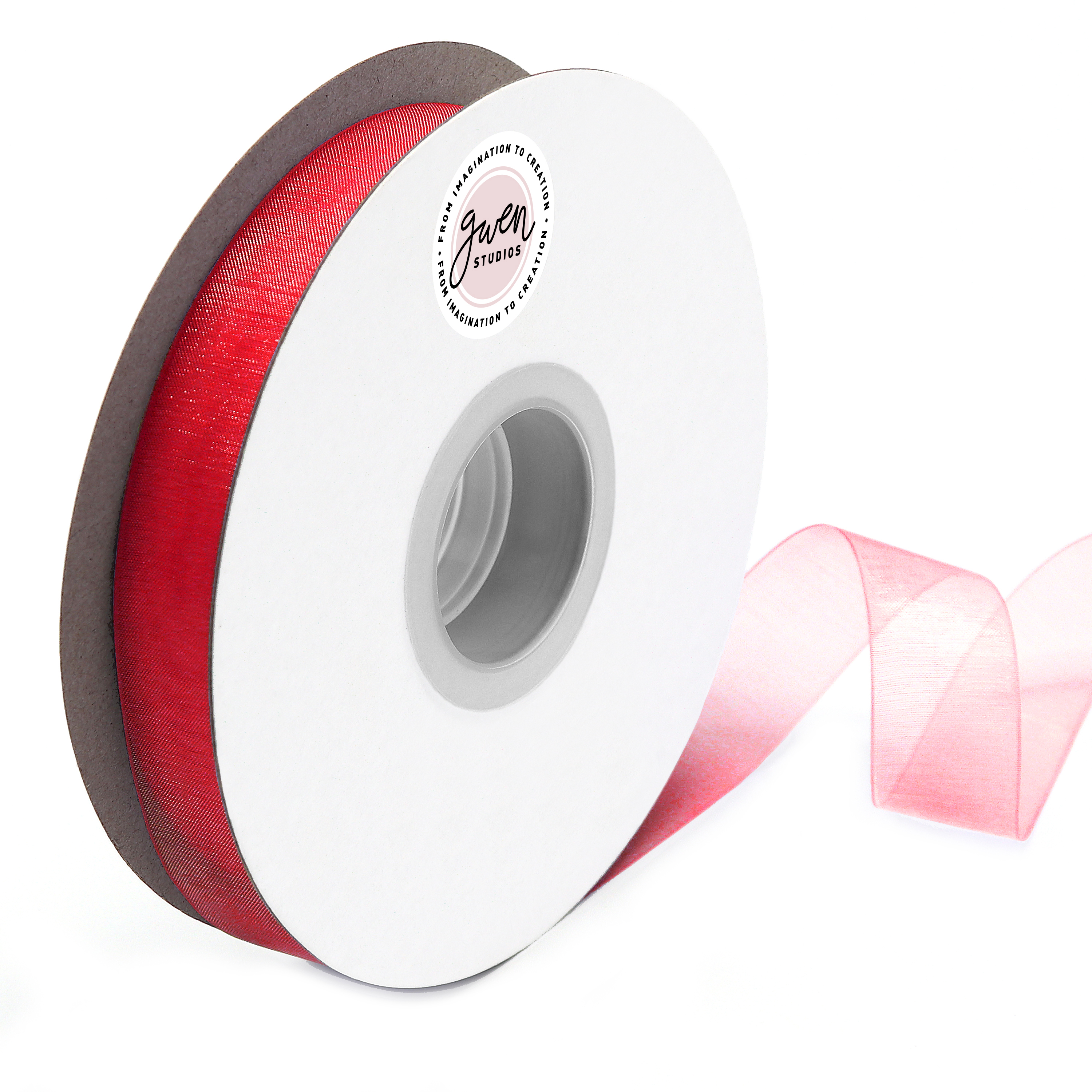 Red Sheer Organza Ribbon for Crafts and Gift Wrap, 7/8" x 100 Yards by Gwen Studios - image 1 of 4