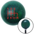 thumbnail image 1 of Red Shift Pattern Facking Fast Style 41n Green Metal Flake Shift Knob with M16 x 1.5 Insert, 1 of 1