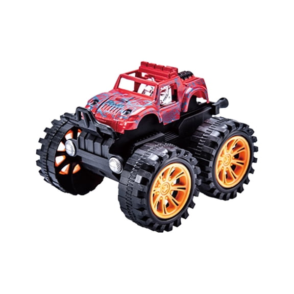 Red Shock Absorbing Stunt Drift Car Toy 360 Rotating Friction Powered Off Road Vehicle
