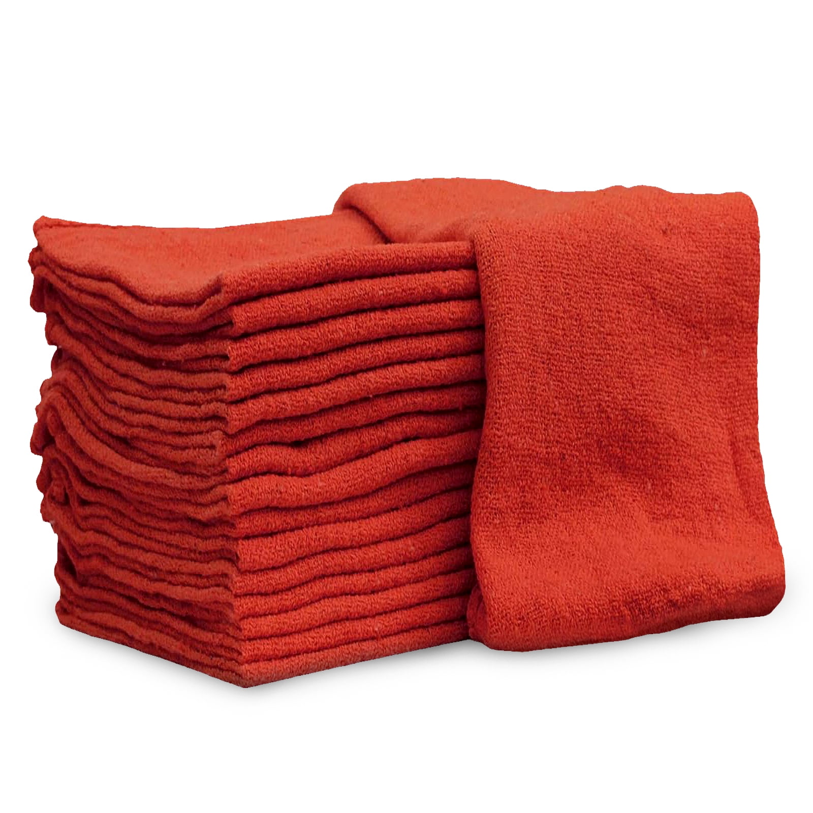 SupremePlus New Red Shop Towel for Cleaning 13x14 inch Multipurpose