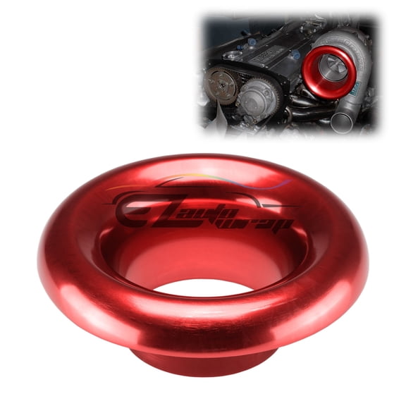 Red Short Ram Cold Air Intake Turbo Horn Aluminum Velocity Stack Adapter