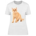 thumbnail image 1 of Red Short-hair Cat Looks Up T-Shirt Women -Image by Shutterstock, Female Medium, 1 of 2