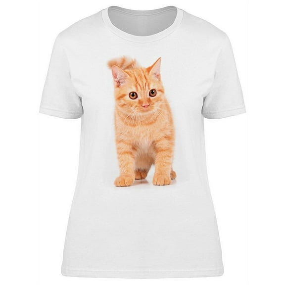 Red Shorthair Cat Looking T-Shirt Women -Image by Shutterstock, Female x-Large