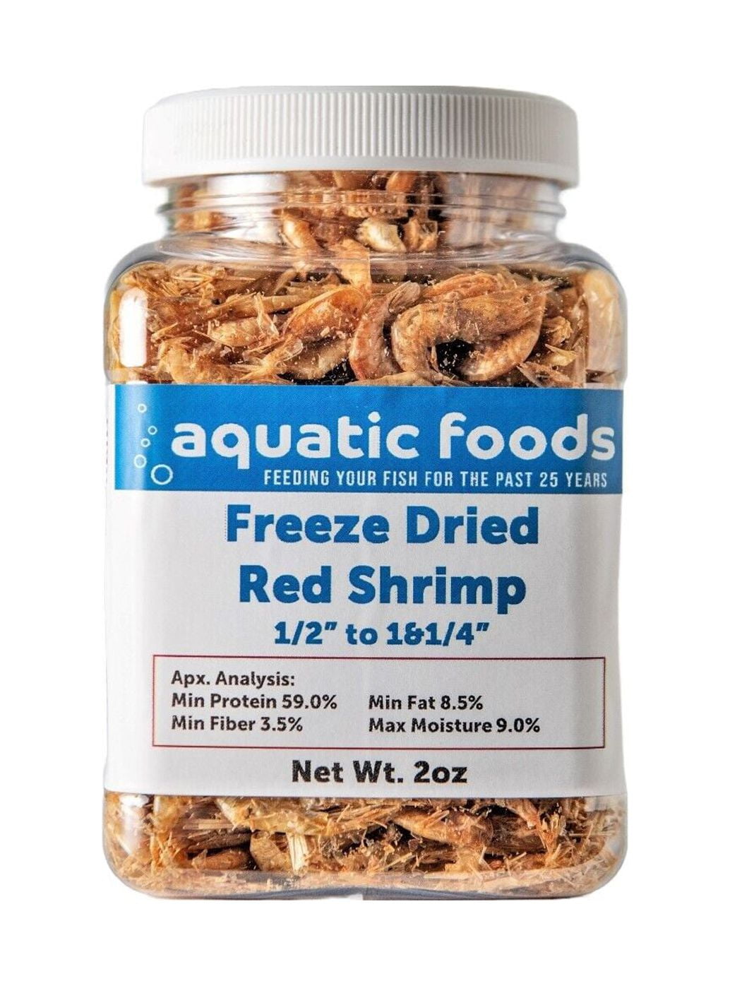Red ShrimpFreeze Dried 1/2" to 1 &1/4" Floating Red River Shrimp for