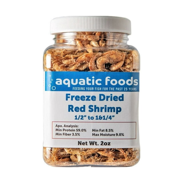 Red ShrimpFreeze Dried 1/2" to 1 &1/4" Floating Red River Shrimp for