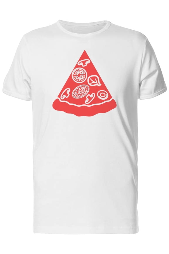 Red Silhouette Of A Pizza Slice T-Shirt Men -Image by Shutterstock, Male Medium
