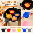 thumbnail image 1 of Red Silicone Muffin Cups 3.5 X 2.5 In, Silicone Air Fryer Liners for Baking, Air Fryer Accessories, Reusable Silicone Baking Cups for Egg Molds, Home Kitchen Use 1 Pack, 1 of 5