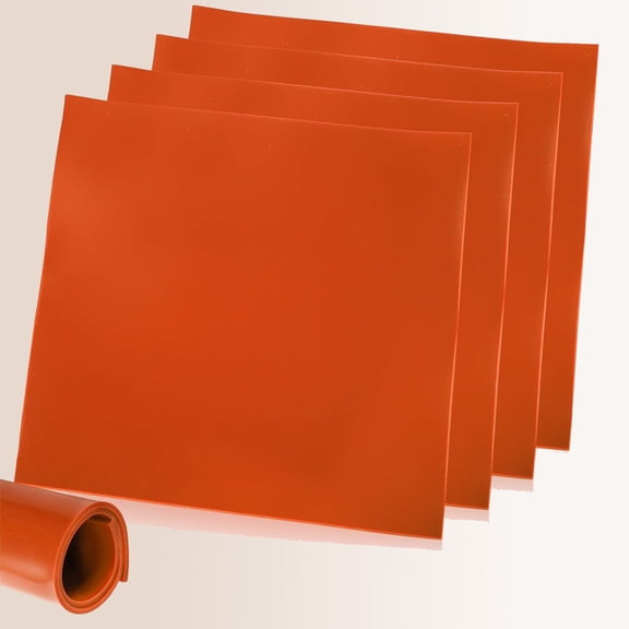 Red Silicone Rubber Sheet, Flexible Heat Resistant Silicone Insulation Gasket, Smooth Finish High Temperature Silicone Rubber Sheeting for DIY Crafts Pads Seals