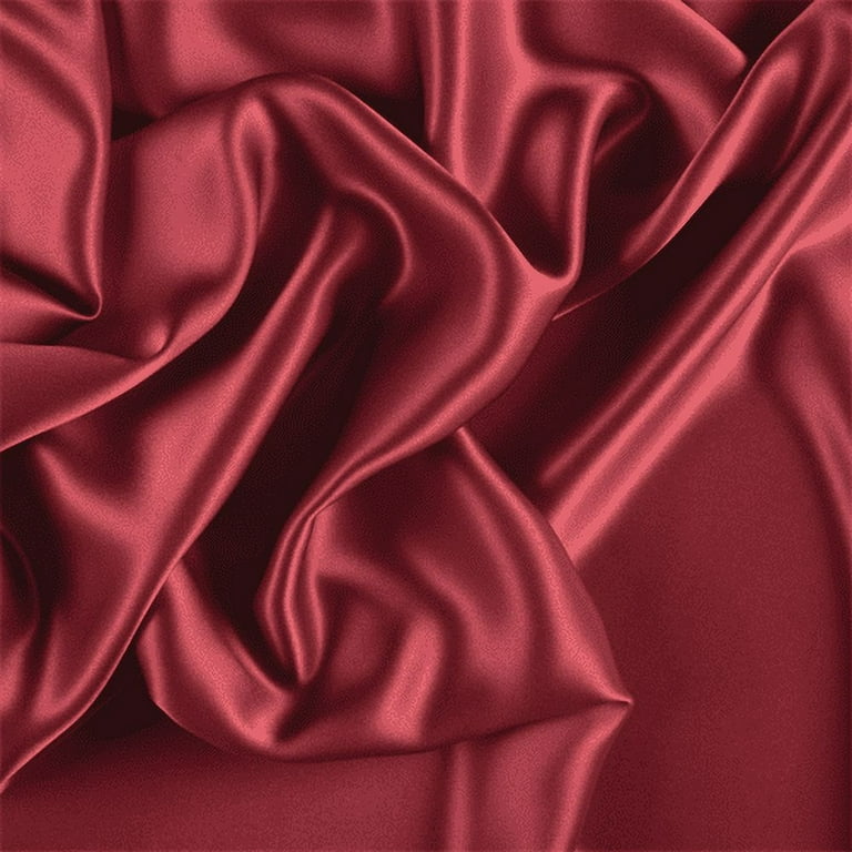 Red Silk Charmeuse, Fabric By the Yard