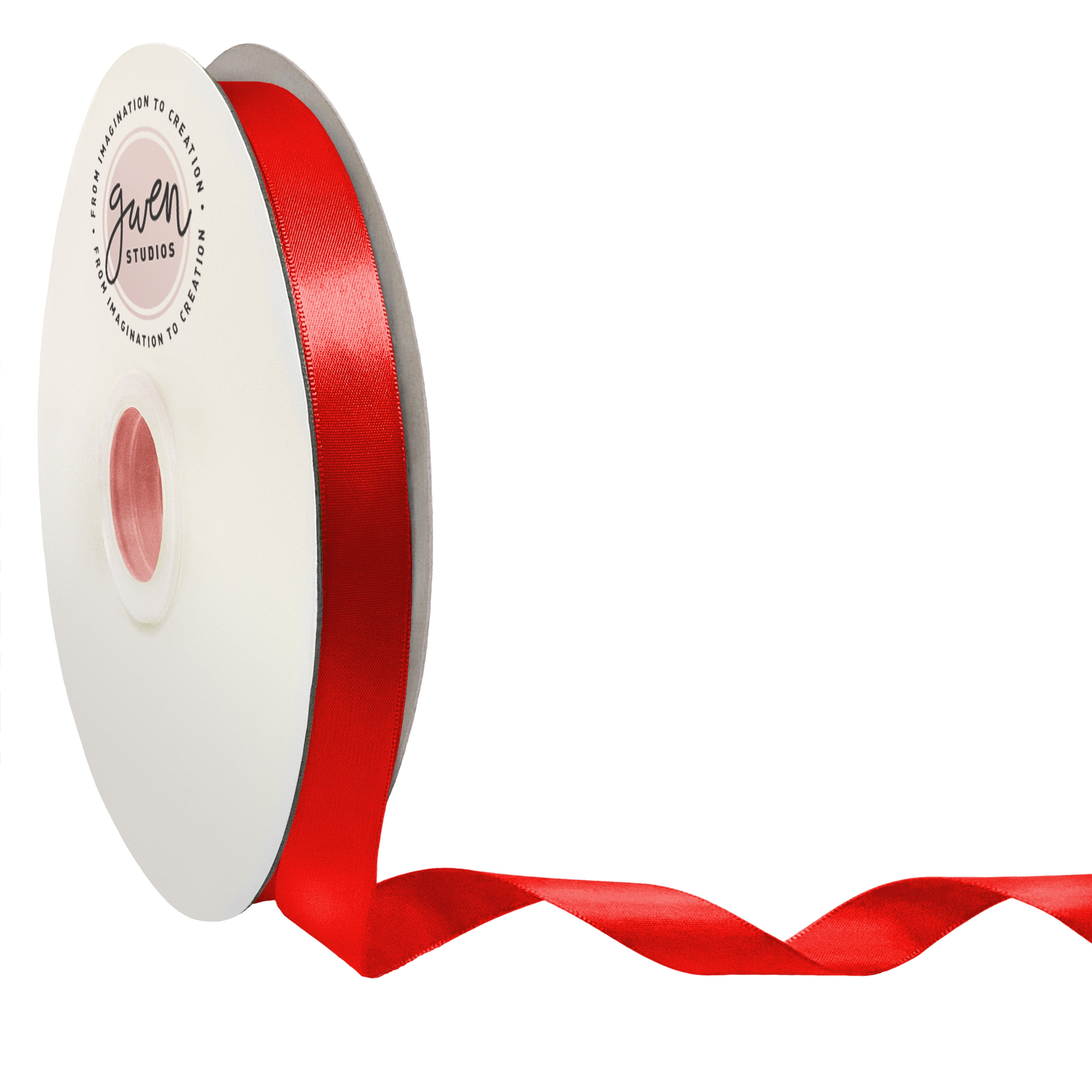 Red Single Face Satin Ribbon, 5/8