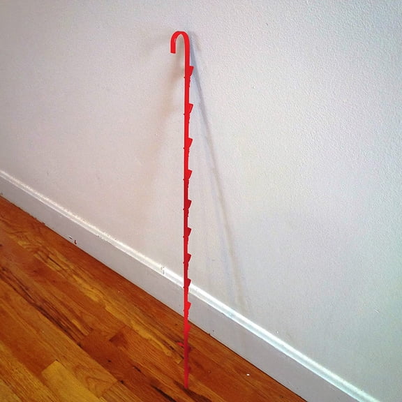 Red Single Strip 12 Clip Hanging Potato Chip, Candy & Snack Display Rack