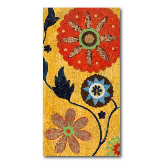 Red Siral Gallery-Wrapped Canvas Wall Art, 12x24