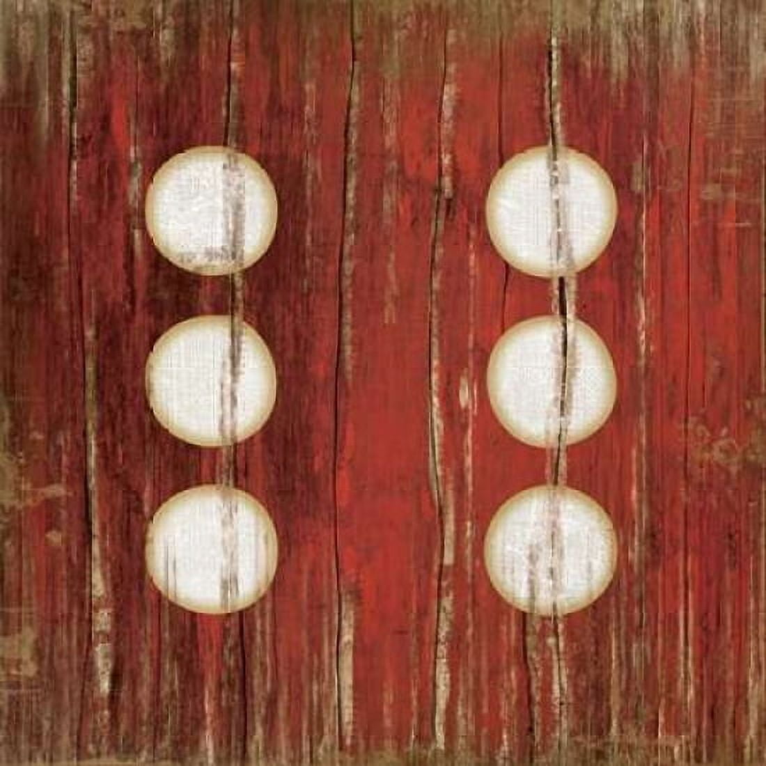 Red Six Canvas Art - Jennifer Pugh (24 x 24)