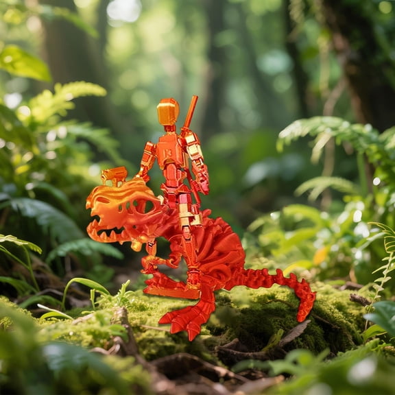 Red Skeleton Action Figure, 3D Printed T Rex Dinosaur Toys, Nursery Decor, 1 Pc Display Piece