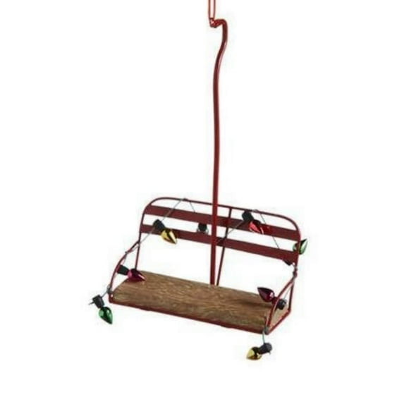 MIDWEST-CBK Red Ski Lift Christmas Ornament