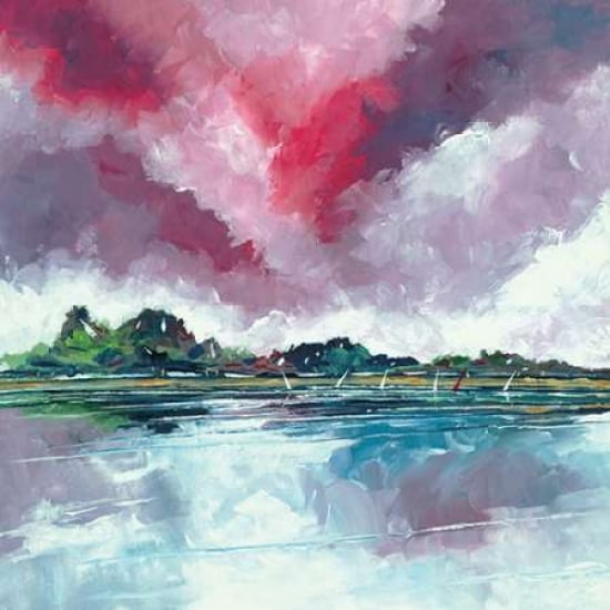 Red Skies in Norfolk Canvas Art - Stuart Roy (24 x 24)