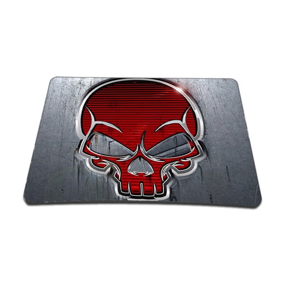 Red Skull Colored 1 X Standard 7 x 9 Rectangle Non - Slip Rubber Mouse Pad