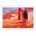 thumbnail image 1 of Red Sky (Ka Lani Mākole) - Hawaiian Sunset - From an Original Watercolor Painting by Janet Stewart - Fine Art Rolled Canvas Print 27in x 40in, 1 of 4