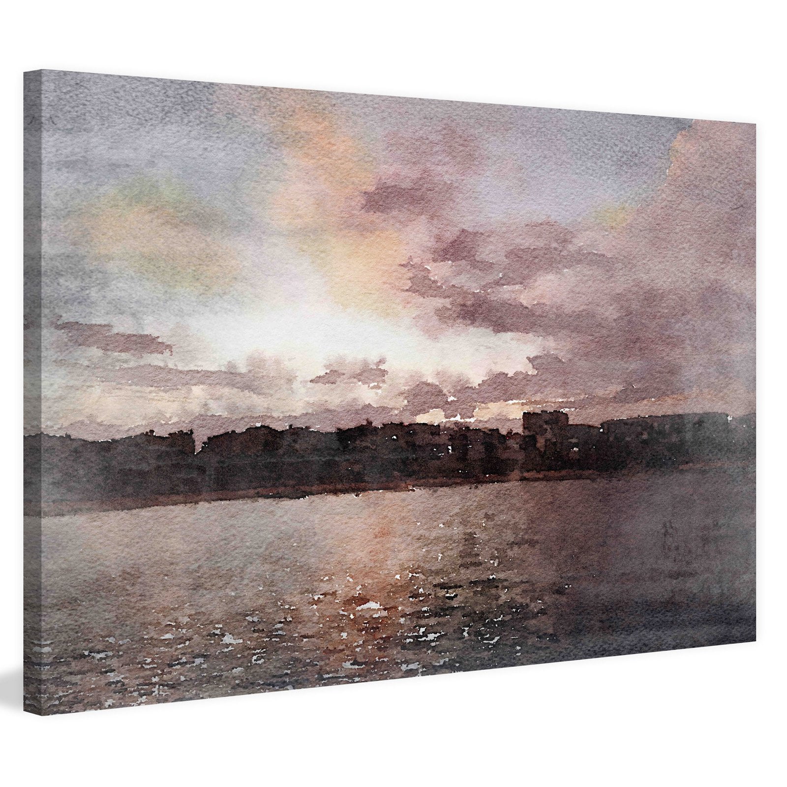 "Red Sky at Night 2" Painting Print on Wrapped Canvas