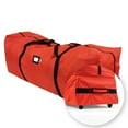 Red Sleigh Heavy Duty Rolling Artificial Christmas Tree Storage Bag for
