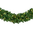 thumbnail image 1 of Red Sleigh Oregon Fir Commercial Grade Holiday Wreaths with Matching Christmas Garland Greenery (14" x 9 ft Garland, Warm White LED Lights), 1 of 5