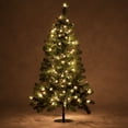 thumbnail image 1 of Red Sleigh Pathway Christmas Tree Light, Mini Outdoor Christmas Tree - Pathway Light Christmas Driveway Light Outdoor (One 3 Ft Tree, 100 Clear Incandescent Lights), 1 of 8