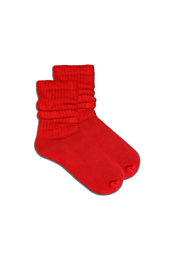 Red Slouch Socks Size: Adult Small (Shoe Sizes 2-5)