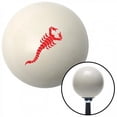 thumbnail image 1 of Red Small Scorpion Ivory Shift Knob with M16 x 1.5 Insert Shifter Auto Manual Brody, 1 of 1
