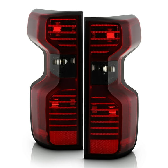 **Red Smoked** 2019-2023 Chevy Silverado 1500 ~Incandescent Tail Lights Halogen