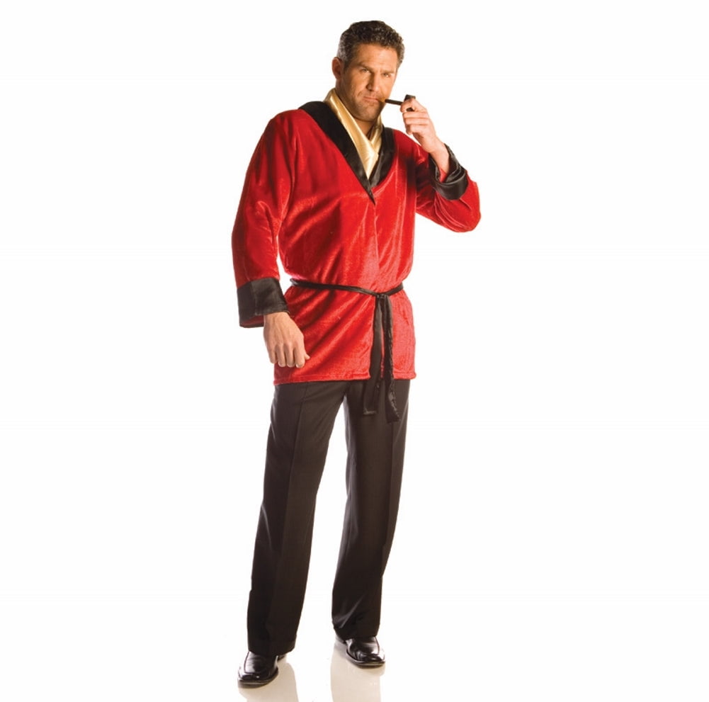 Red Smoking Jacket Robe - Walmart.com