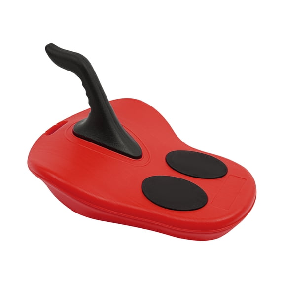 Red Snow Sleds for Kids and Adult, Sled Snowboard for 1-2 Riders with Handle and Pull Rope, Lightweight Compact Scooter Board, Sit Down Winter Sled, Portable Downhill Snow Skate for Winter Fun