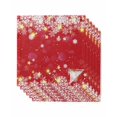 thumbnail image 1 of Red Snowflake Christmas Cloth Napkins Set of 6 Reusable Dinner Napkins, Xmas Snowflake Winter Modern Art Cocktail Napkin Washable Table Napkins for Wedding/Holiday Party/Baby Shower 20"x20", 1 of 7