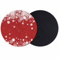 thumbnail image 1 of Red Snowflake Christmas Coasters Set of 2, Absorbent Coasters for Drinks, Winter Xmas Star Snowflake Coaster for Desk Coffee Table Protection, Home Decor House Warming Gifts 4", 1 of 8