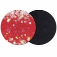 thumbnail image 1 of Red Snowflake Christmas Coasters Set of 2, Absorbent Coasters for Drinks, Xmas Snowflake Winter Modern Art Coaster for Desk Coffee Table Protection, Home Decor House Warming Gifts 4", 1 of 8