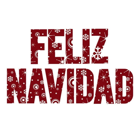 Red Snowflake Feliz Navidad Yard Sign Letter Set - 12 Pieces (13728)