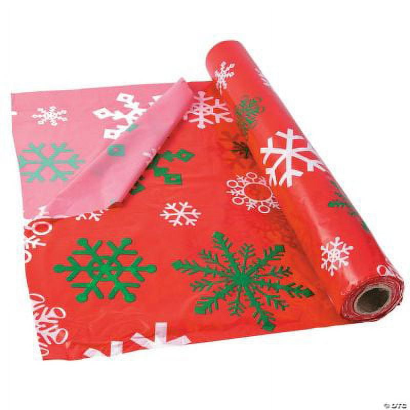 Red Snowflake Printed Tablerolls - Party Supplies - 1 Piece