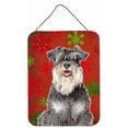thumbnail image 1 of Red Snowflakes Holiday Christmas Schnauzer Aluminium Metal Wall or Door Hanging Prints, 1 of 1