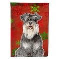 thumbnail image 1 of Red Snowflakes Holiday Christmas  Schnauzer House Flag, 1 of 4