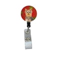 thumbnail image 1 of Red Snowflakes Holiday Christmas Yorkie And Yorkshire Terrier Retractable Badge Reel, 1 of 1