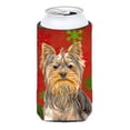 thumbnail image 1 of Red Snowflakes Holiday Christmas Yorkie & Yorkshire Terrier Tall Boy bottle sleeve Hugger, 1 of 1